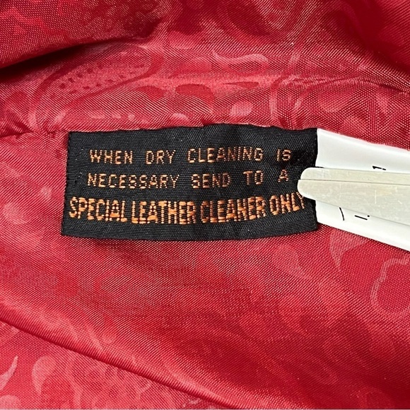 Vintage G-III Red Leather 80’s Single Button Rock Punk Coat Size Small - Picture 14 of 16